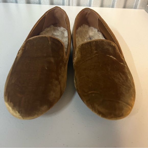Birdies Velvet Slip On flats Women’s Loafers Orange / gold colour Size 5 - Picture 4 of 12